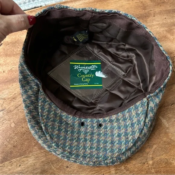 $10 SALE Wynnster Country Cap Wool Blend Newsboy Hat Unisex Houndstooth🎈 - Picture 5 of 5